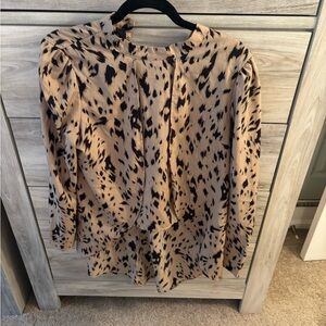 Stylish Tan and Black Women's Top